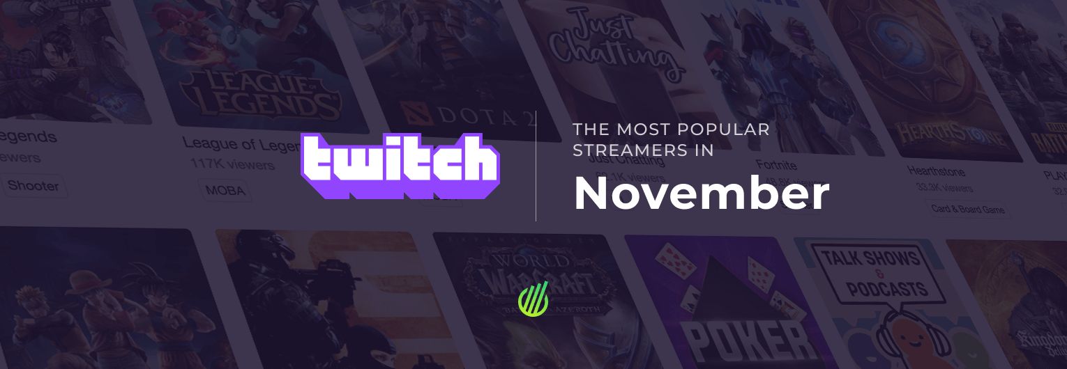 The most popular streamers of November on Twitch