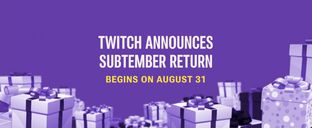 Twitch announces return of SUBtember, which will begin at the end of this month