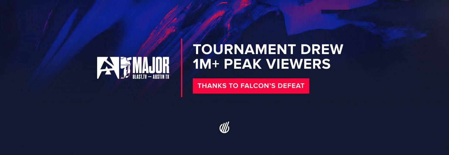 BLAST.tv Austin Major 2025 drew 1M+ Peak Viewers thanks to Team Falcons vs MIBR game