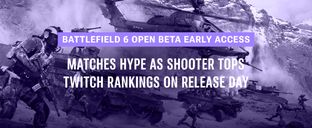 Battlefield 6 Early Access matches hype as game tops Twitch rankings on release day