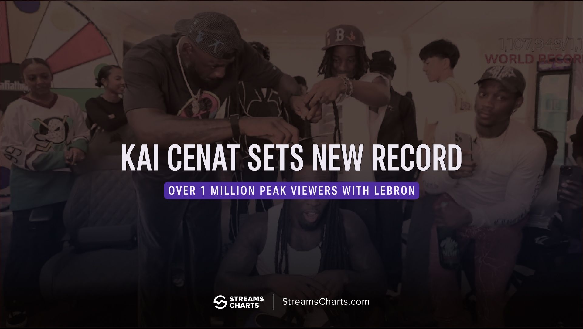 Kai Cenat sets new Twitch milestone with LeBron James cameo