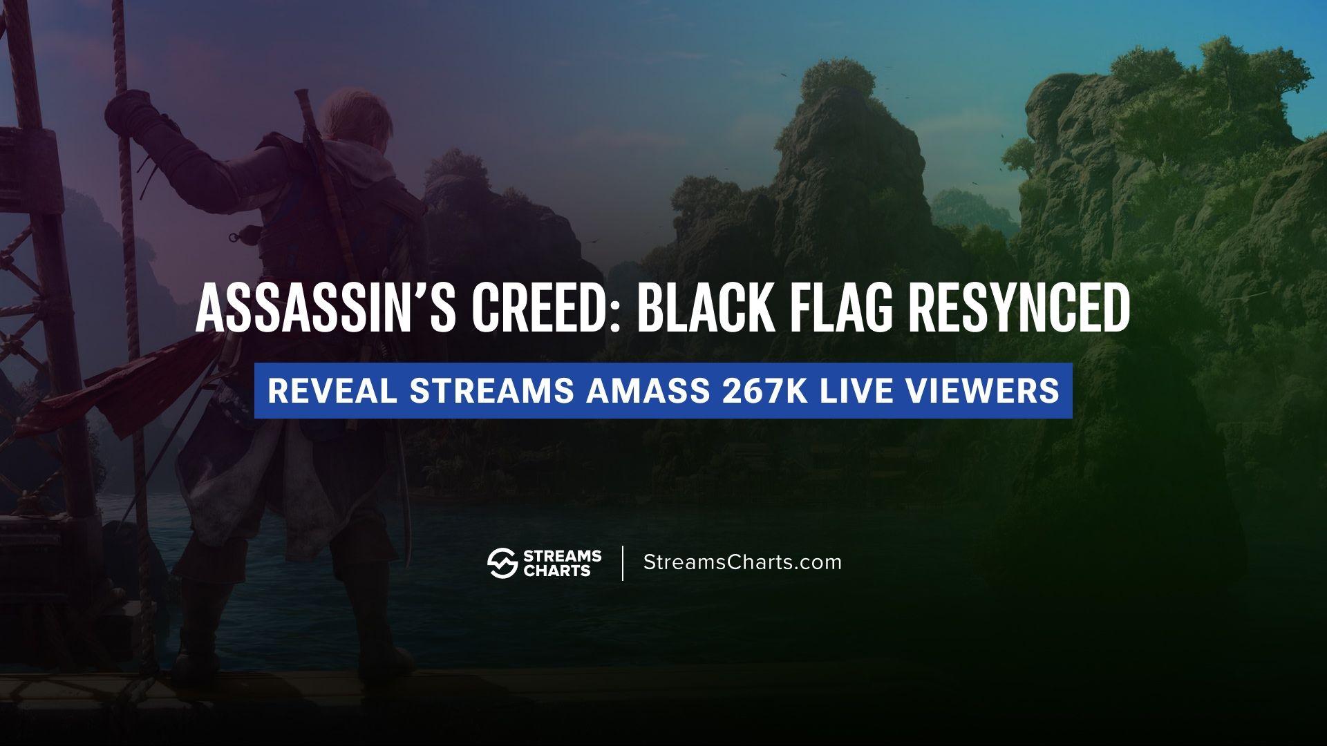 Assassin's Creed Black Flag Resynced announcement reached 267K Peak Viewers